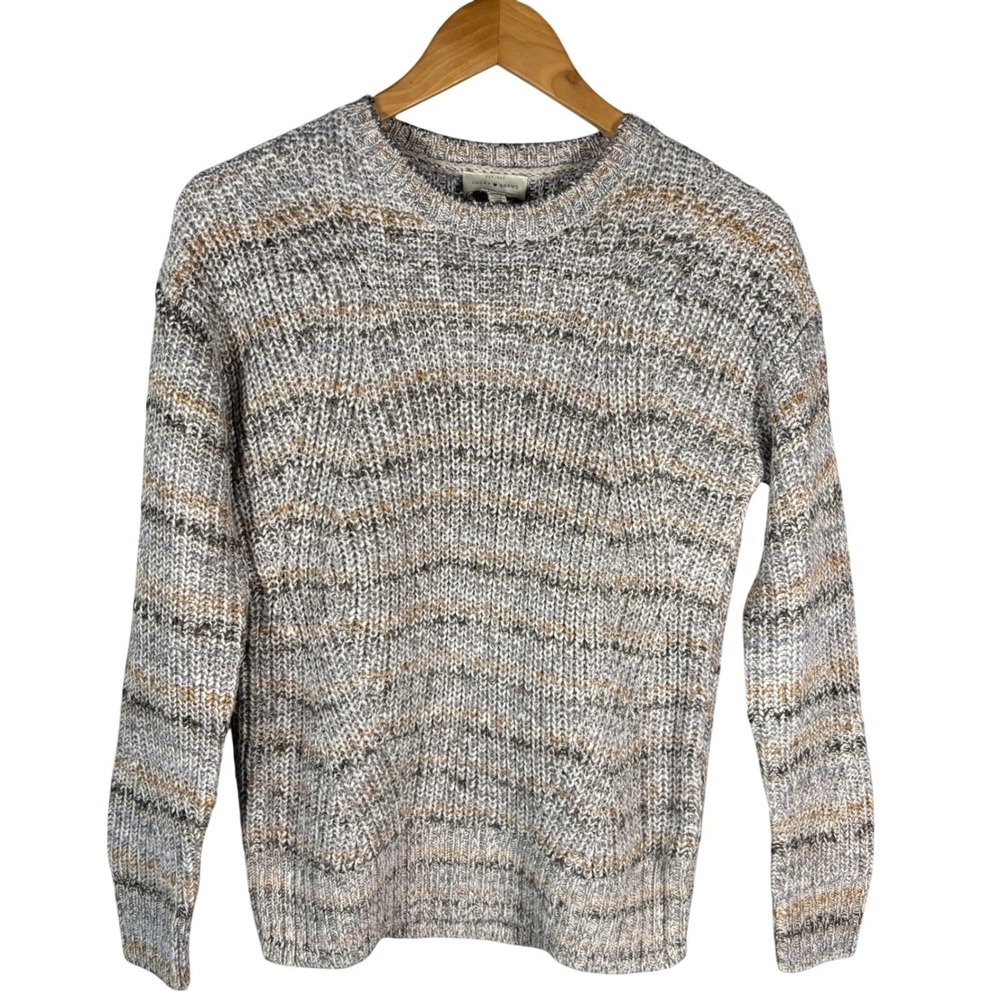 Lucky Brand Striped Knit Sweater Women's XS Multi Color‎ Crew Neck Long Sleeve